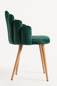 Set 4 Fluwelen Handstoelen