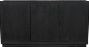 Starfurn Brussel Robuust Dressoir Zwart Hout 150 Cm - 150x45x80cm.
