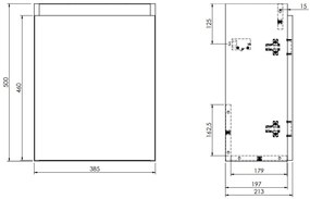 Fontana Bano toiletmeubel kasteel bruin 40x22cm met mat zwarte waskom