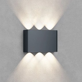 LED Wandlamp Brinton Victo - Antraciet 6W 16x10cm