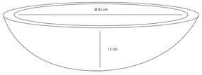 Differnz Puur waskom 45x12.5cm zwart