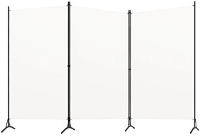 vidaXL Kamerscherm met 3 panelen 260x180 cm stof wit