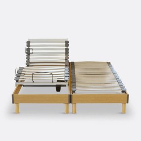 Elektrisch bed met houten lattenbodem