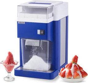 VEVOR Commerciële IJscrusher, 1,8 liter inhoud, fijn en luchtig ijs met 300W motor en roestvrijstalen messen, commerciële ijscrusher voor dessertwinkels, familiebijeenkomsten, restaurants, blauw