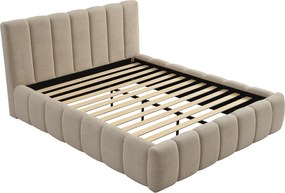 Teddy Boucle Bedframe Met Strepen 180 X 200 Cm