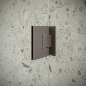 Saniclear Modern Iron douchecabine 100x80 met 80cm deur verouderd ijzer - gunmetal