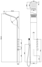 Best-Design Bridel RVS douchepaneel 1600x220 mm