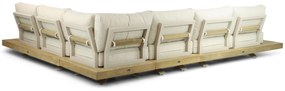 Hoek loungeset 6 personen Teak Taupe  Santika Furniture Santika