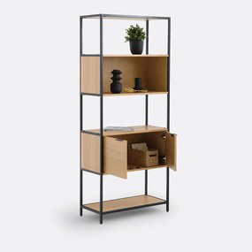 Moduleerbare etagère, 1 nis, 2 deuren, Volga