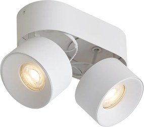 Moderne opbouwspot wit GU10 50mm 2-lichts kantelbaar - Echo