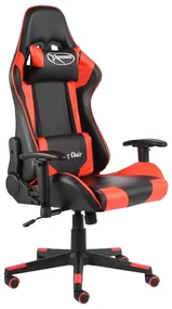 vidaXL Gamestoel draaibaar PVC rood