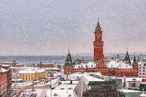 Foto Snowy Helsingborg Skyline, Tonygers
