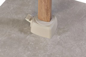 Platinum Challenger zweefparasol 4x3m T1 premium (excl. voet) teak look frame/Champagne