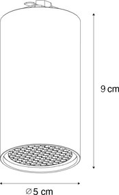 Moderne spot donker brons voor railsysteem 1-fase GU10 35mm - Iconic Ruby Honey
