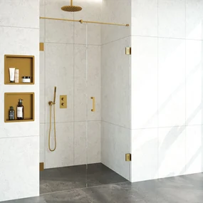 Brauer JC profielloze nisdeur 120cm met 60cm deur goud geborsteld
