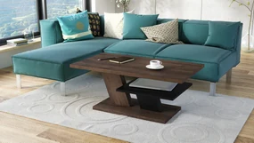 CLIFF bruin eiken / zwart, salontafel