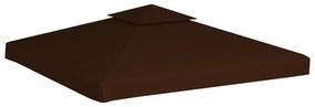 vidaXL Prieeldak 2-laags 310 g/m² 3x3 m bruin