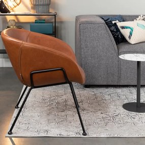 Zuiver Feston Design Fauteuil Bruin Leer