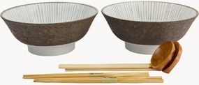 Porseleinen ramenserviesset Satomaki Tokusa, 2 personen, 6-delig