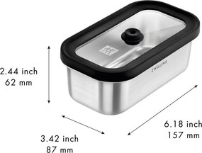 ZWILLING Fresh &amp; Save STAINLESS Vacuümdoos S, Roestvrij staal, Zilver - Fresh &amp; Save STAINLESS - ZWILLING