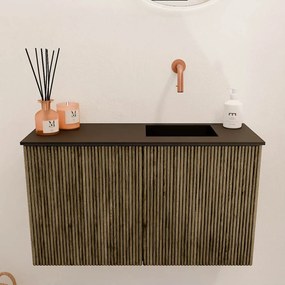 Mondiaz Joya 70cm toiletmeubel dusk met wastafel faye rechts zonder kraangat urban
