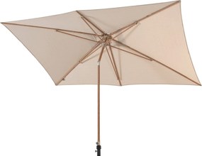 4 Seasons Azzurro stokparasol 200 x 300 cm frame woodlook - doek sand
