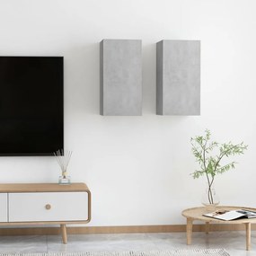 vidaXL Tv-meubelen 2 st 30,5x30x60 cm spaanplaat betongrijs