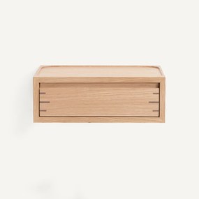 Hangend nachtkastje van massief eiken en eikenfineer, HIBASHI