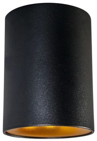 Smart Spot / Opbouwspot / Plafondspot zwart met goud incl. GU10 WiFi lichtbron - Ronda Design, Modern GU10 Binnenverlichting Lamp