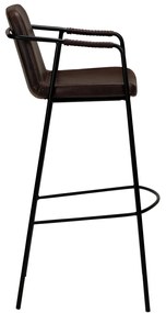 Dan-Form Boto Hoge Barkruk Minimalistisch Design Cocoa Kunstleer