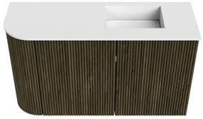Mondiaz Joya 70cm toiletmeubel ronding links shadow met wastafel faye rechts zonder kraangat talc