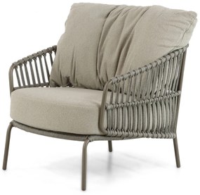 4 Seasons Outdoor Capalbio Lounge Tuinstoel Aluminium/rope Taupe