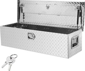 VEVOR 990 x 330 x 254 mm gereedschapskist voor laadbak, afsluitbaar 83 L gereedschapskist, opbergruimte, gereedschapskist, laadvermogen 39 kg, gereedschapskistorganizer voor campers, auto's, enz.