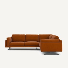 Hoekbank in fluweel linnen, César