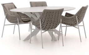 Manifesto Novara/Furato ellips 200cm dining tuinset 5-delig
