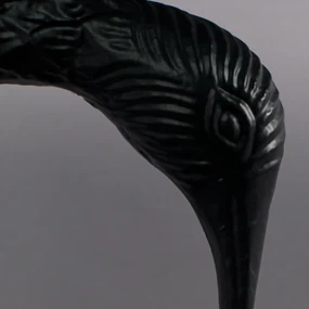 Dutchbone Crane Vogelfiguur Bijzettafel Zwart - 40 X 40cm.