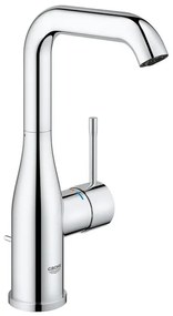 GROHE Essence New Wastafelkraan Opbouw - uitloop 12.7cm - L size - hoge draaibare uitloop - met trekwaste - EcoJoy - chroom 32628001