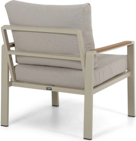 Stoel en Bank Loungeset 4 personen Aluminium Zand/Beige  Domani Furniture Leaf