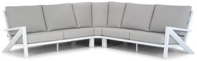 Hoek loungeset 5 personen Aluminium Wit  Santika Furniture Santika Cinta