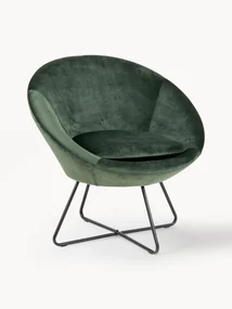 Fluwelen cocktailfauteuil Center