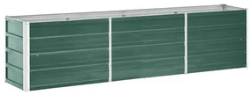 vidaXL Plantenbak verhoogd 240x40x45 cm gegalvaniseerd staal groen