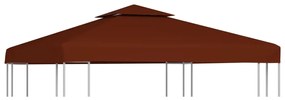 vidaXL Prieeldak 2-laags 310 g/m² 3x3 m terracottakleurig