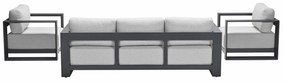 Garden Impressions Malakka loungeset 3 - delig carbon black/valley sand