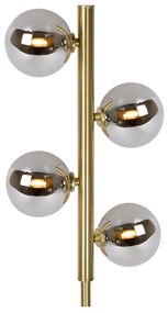 Lucide Tycho staande lamp 154cm 4x G9 goud mat