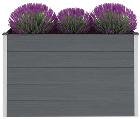 vidaXL Plantenbak verhoogd 150x50x91 cm HKC grijs