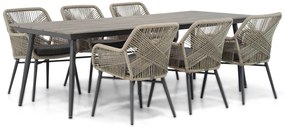 Tuinset 6 personen 240 cm Rope Taupe Lifestyle Garden Furniture Advance/Matale