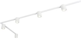 Modern 1-fase railsysteem met 5 spots wit - Rondoo Up