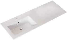 Muebles Avila badmeubel ribbelfront 120cm zwart mat met wastafel links met kraangat