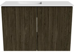 Mondiaz Joya 60cm toiletmeubel shadow met wastafel faye links 1 kraangat talc