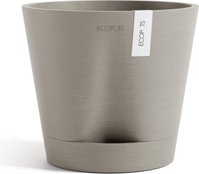 Ecopots bloempot Venice 2 20- Rond - Taupe - Diameter 20,1 x H17,7 cm
